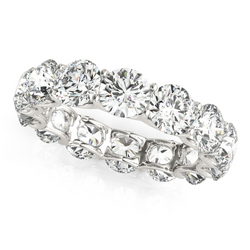 14K Weißgold Diamant Eternity Band – 5,60-Karat Brillantschliff