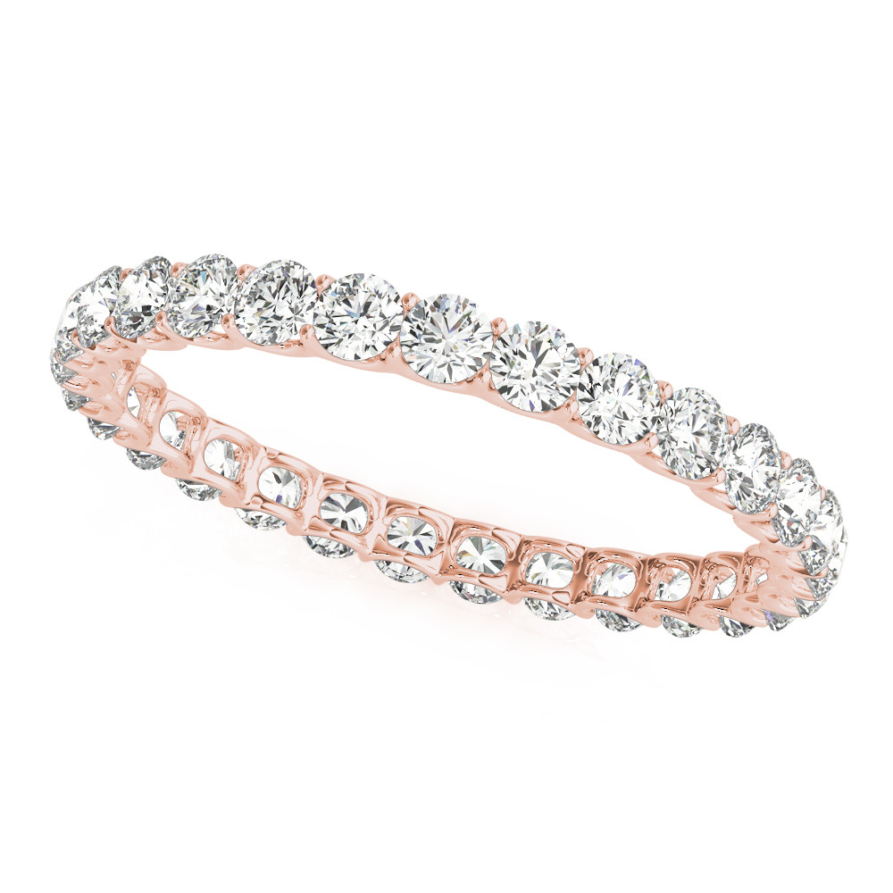 Edler Diamant Eternity Band 5,28-Karat 14 Karat Roségold – Hauptansicht