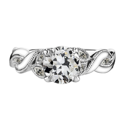 Antragsring 14K Weißgold mit Edler Diamant – Hauptansicht