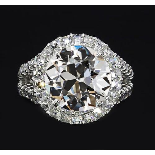 Erdgewonnener Brillant Halo-Fassung Ring – Hauptansicht