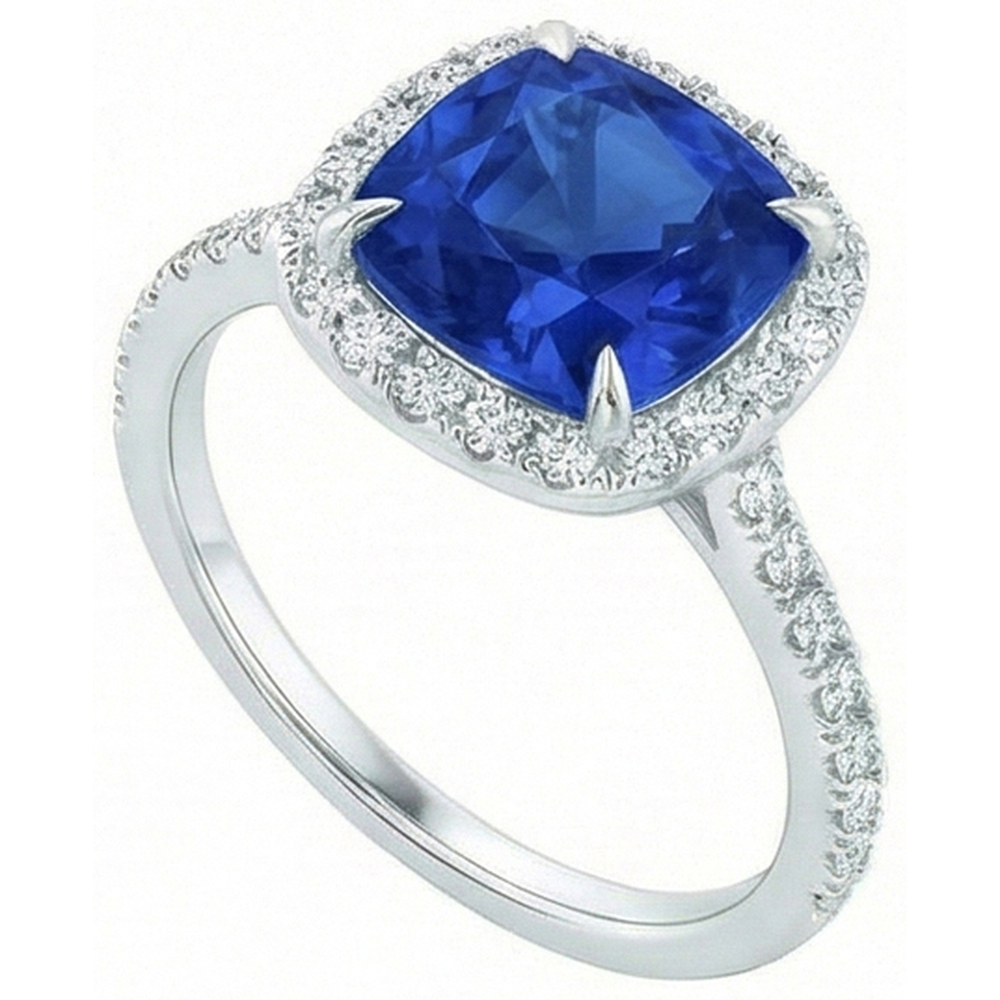 echter round diamant 2.50Karat ring Draufsicht