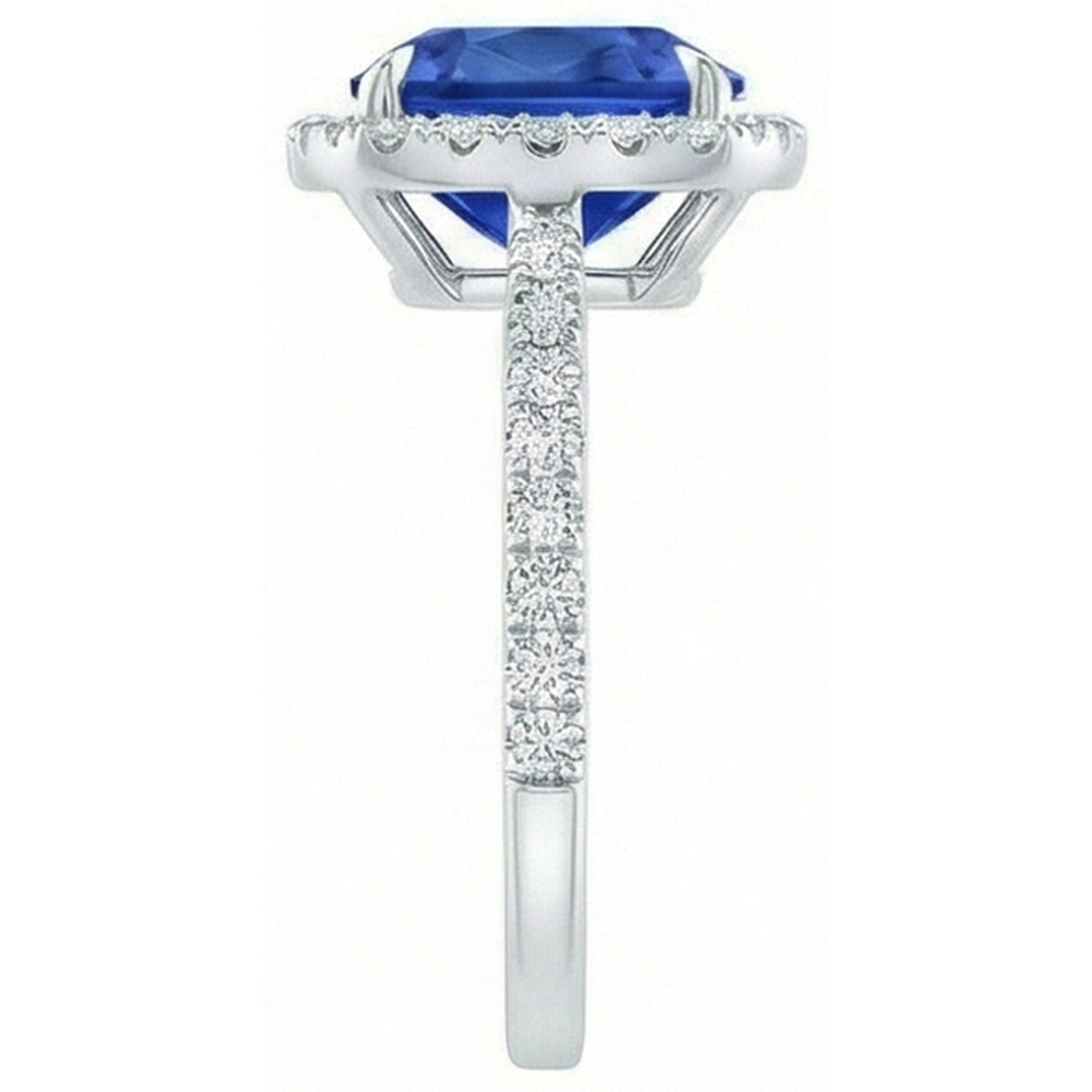 echter round diamant 2.50Karat ring Profilansicht