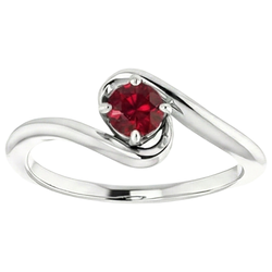 Rubinstein Ring Solitär 1 Karat Weißgold 14K