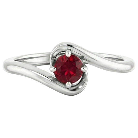 Rubinstein Ring Solitär 1 Karat Weißgold 14K