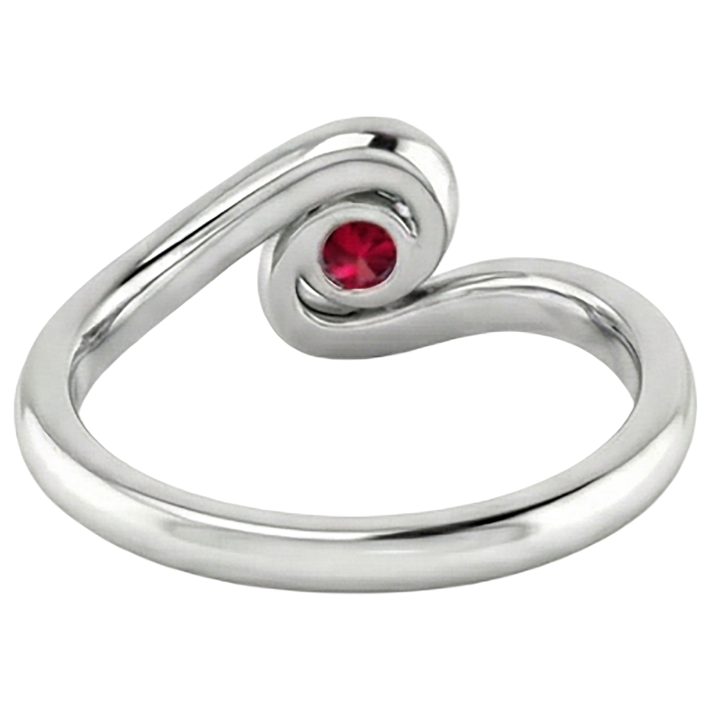 Rubinstein Ring Solitär 1 Karat Weißgold 14K