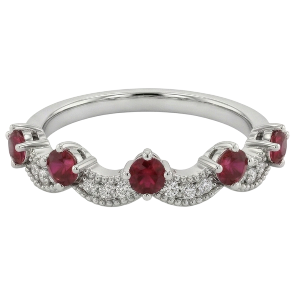 echter round rubin 2Karat ring Detailansicht