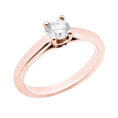 Rund Natürliche diamant 2,25 ct. Solitärring aus Roségold Neu