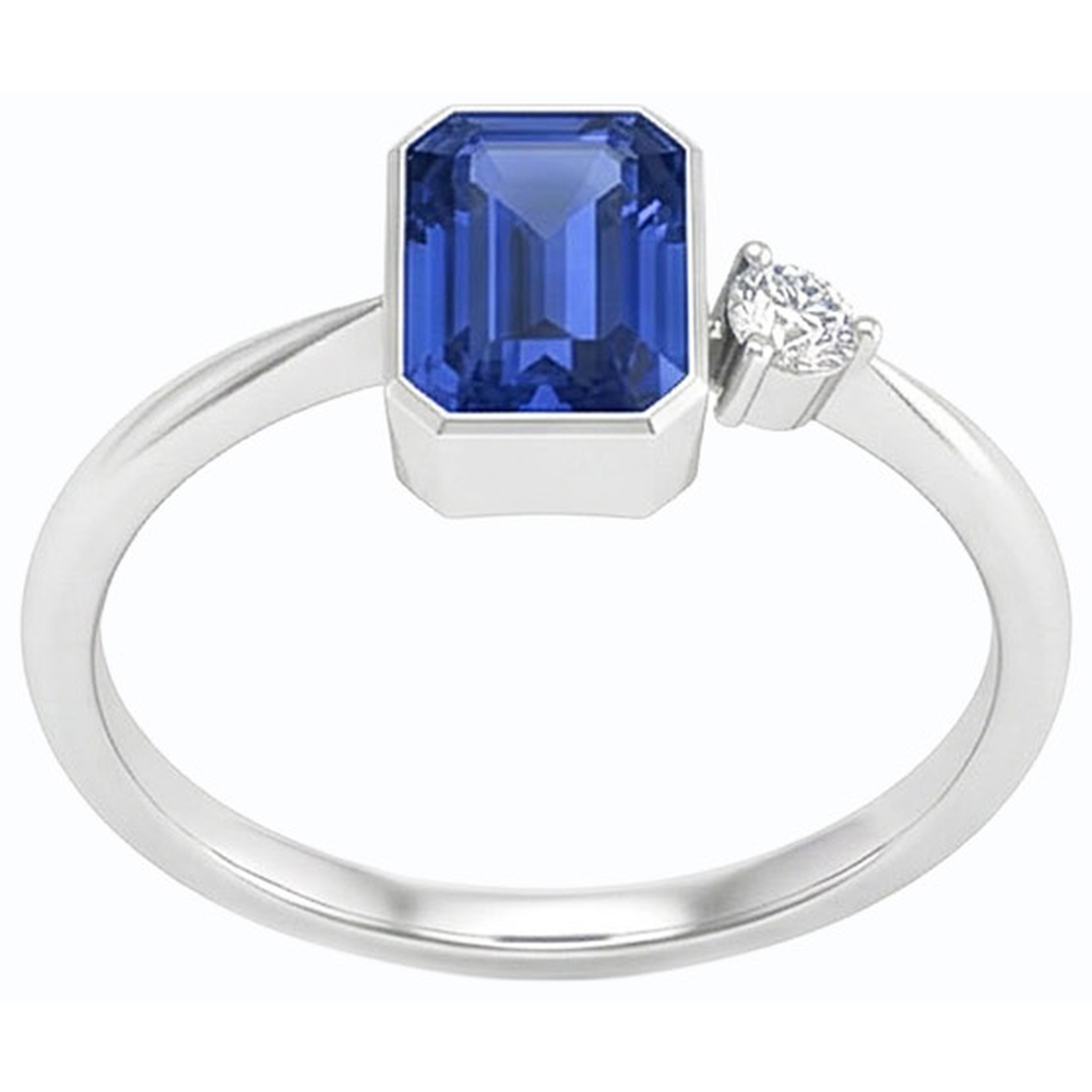 echter round diamant 1.75Karat ring Draufsicht