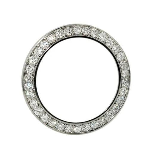Runde, 36 mm große Diamantlünette mit 4 Karat, passend für Rolex- oder Datumsuhren