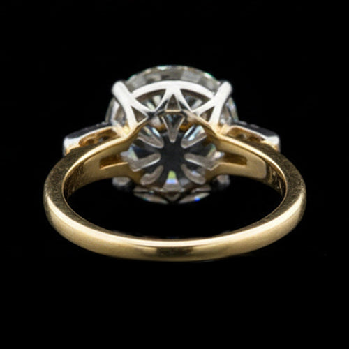 echter round diamant 5Karat ring Detailansicht