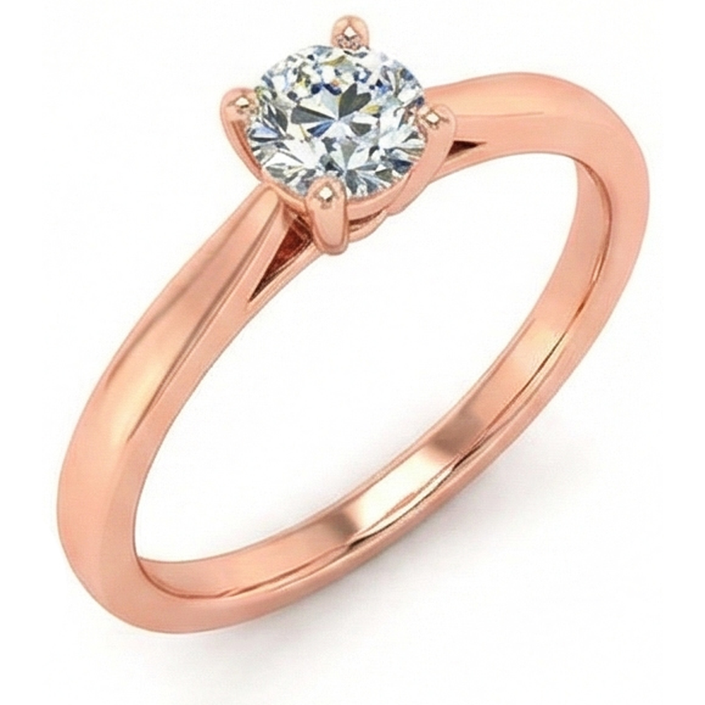 echter round diamant 0.75Karat ring Seitenansicht