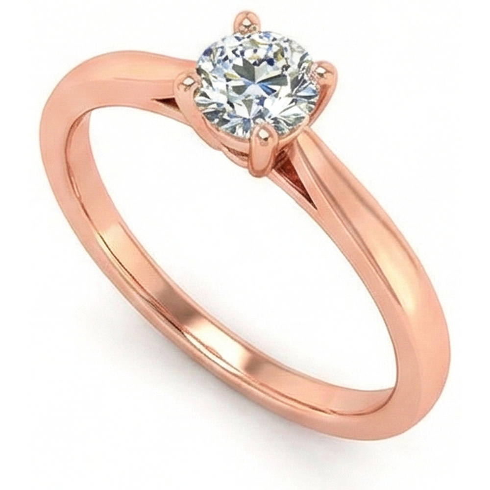 echter round diamant 0.75Karat ring Detailansicht