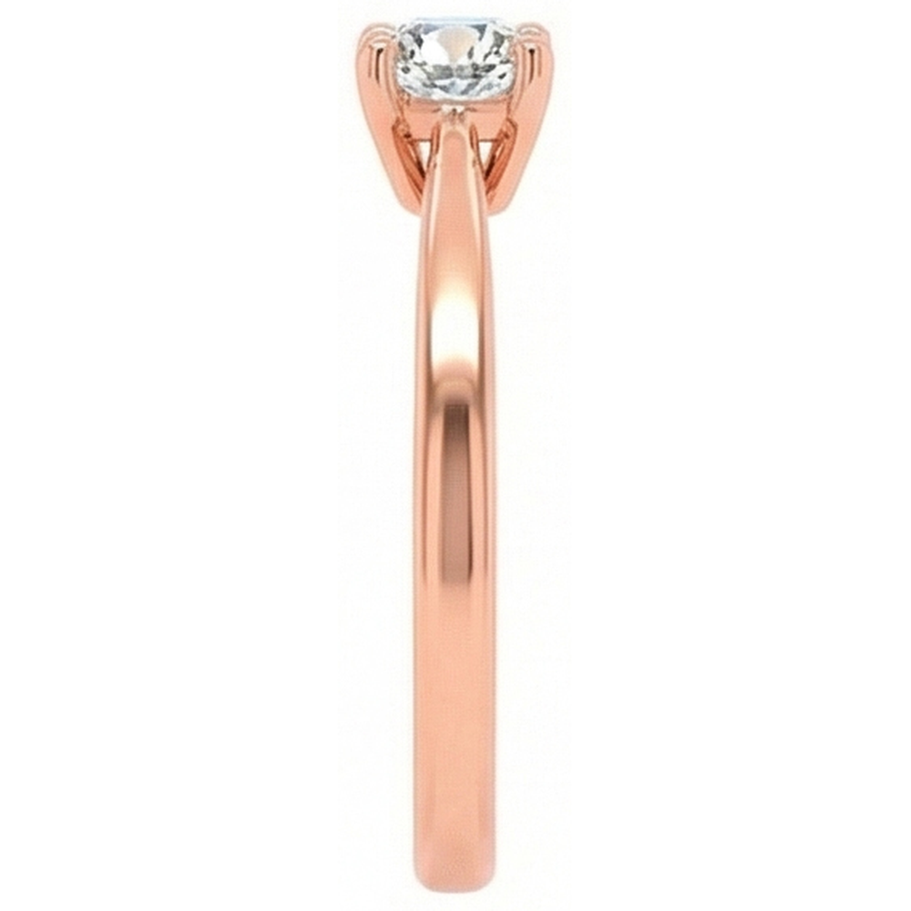 echter round diamant 0.75Karat ring Draufsicht