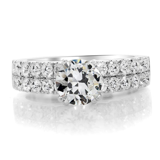 Runder Altschliff-Echt Diamant-Verlobungsring Goldschmuck 10.50 Karat