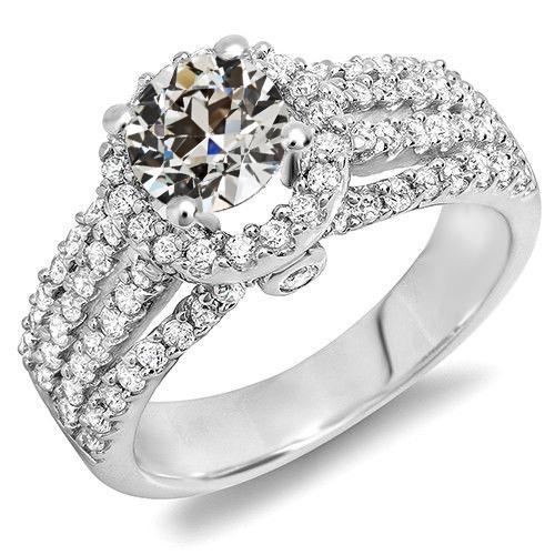 echter round diamant 5.50Karat ring Vorderansicht