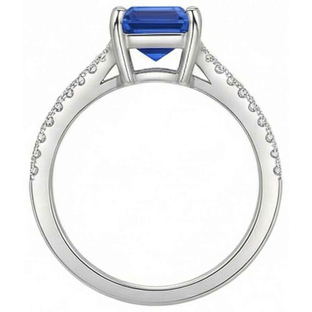 echter round diamant 2.50Karat ring Profilansicht