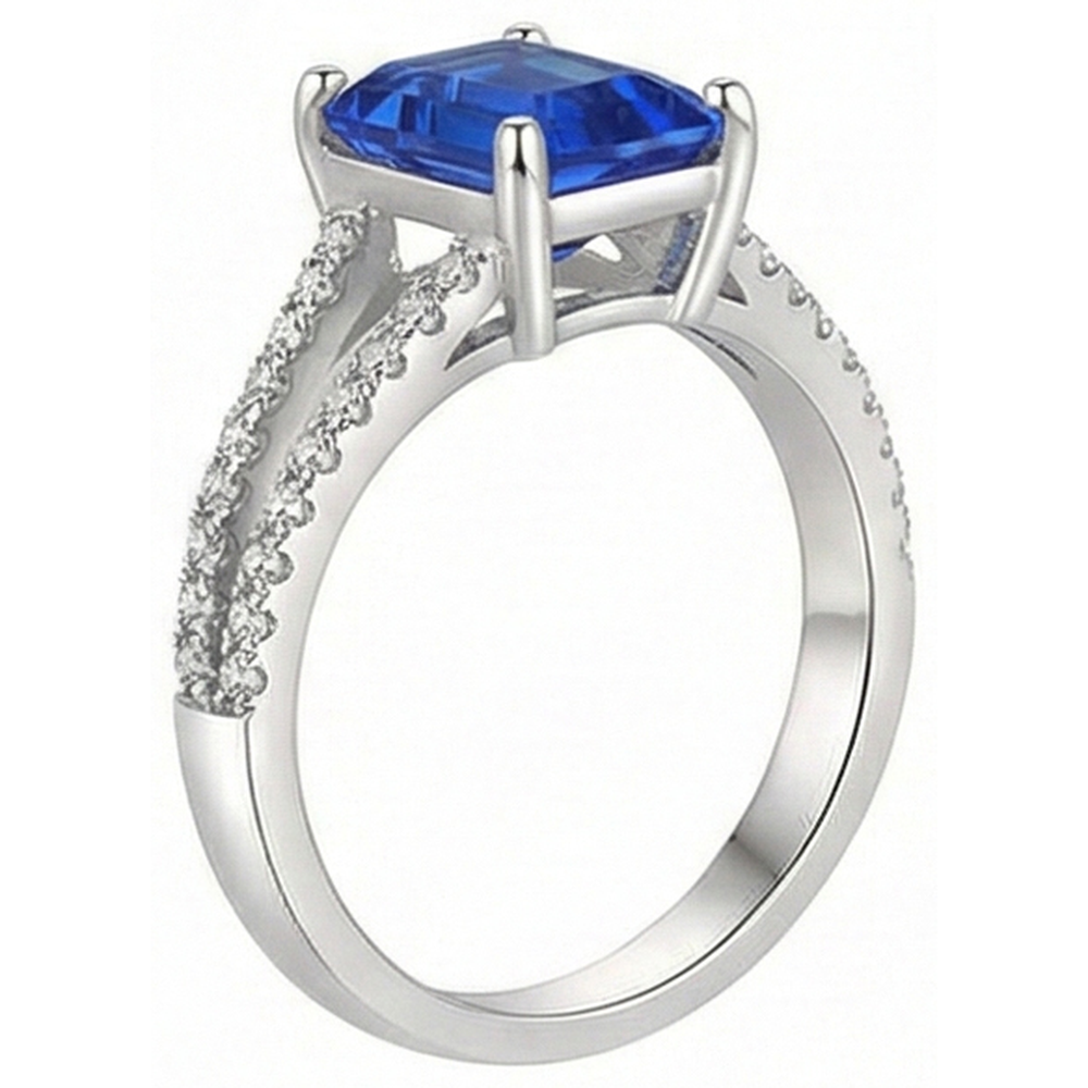 echter round diamant 2.50Karat ring Seitenansicht