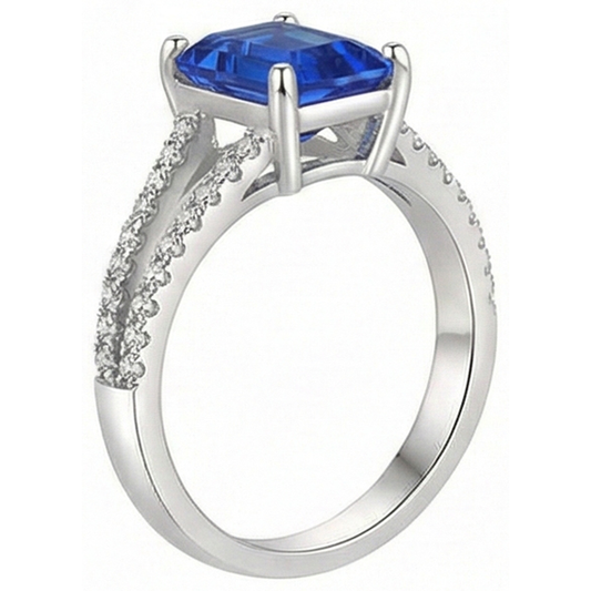 echter round diamant 2.50Karat ring Seitenansicht
