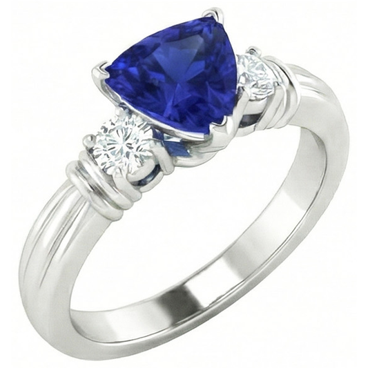 echter trillion diamant 1.75Karat ring Vorderansicht