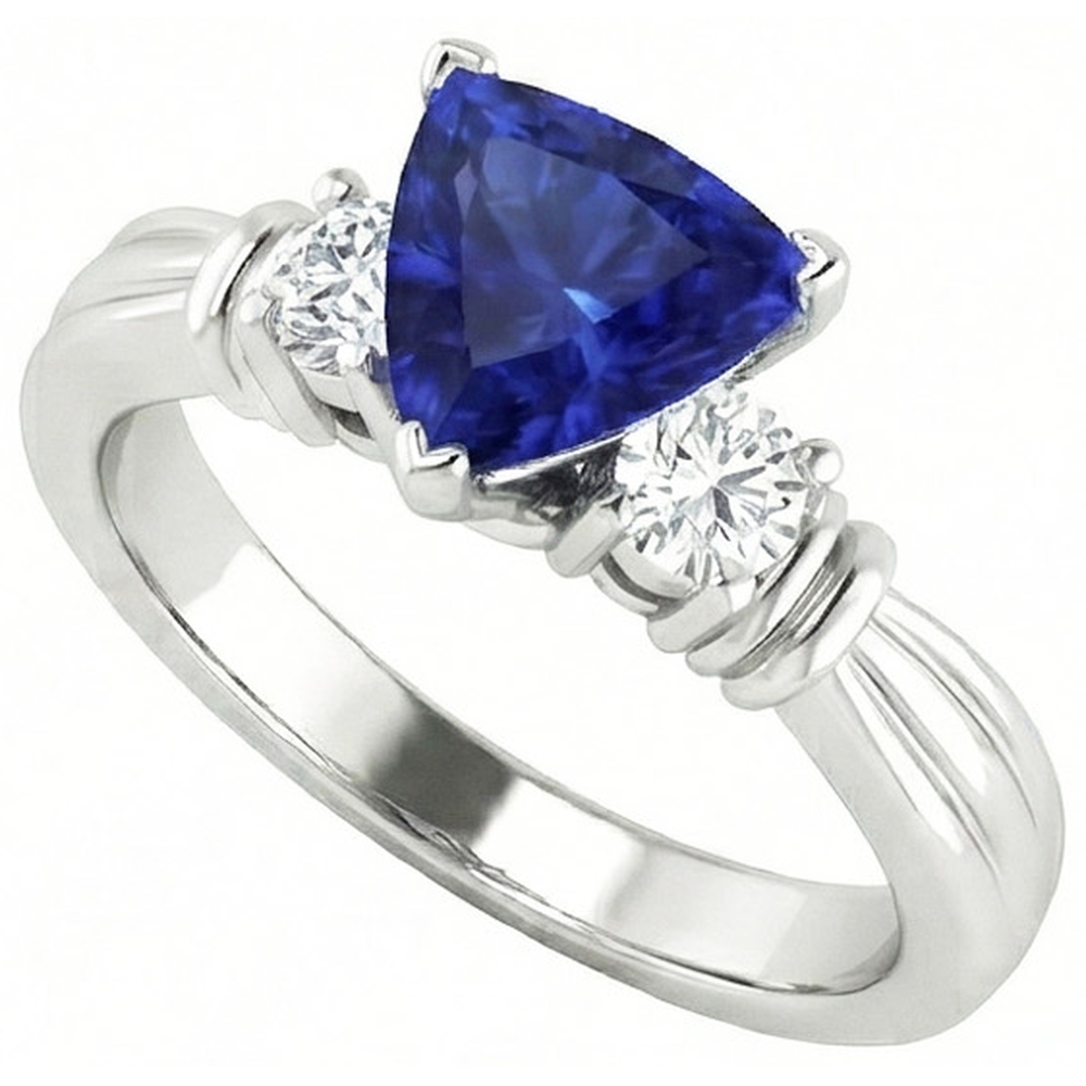 echter trillion diamant 1.75Karat ring Detailansicht
