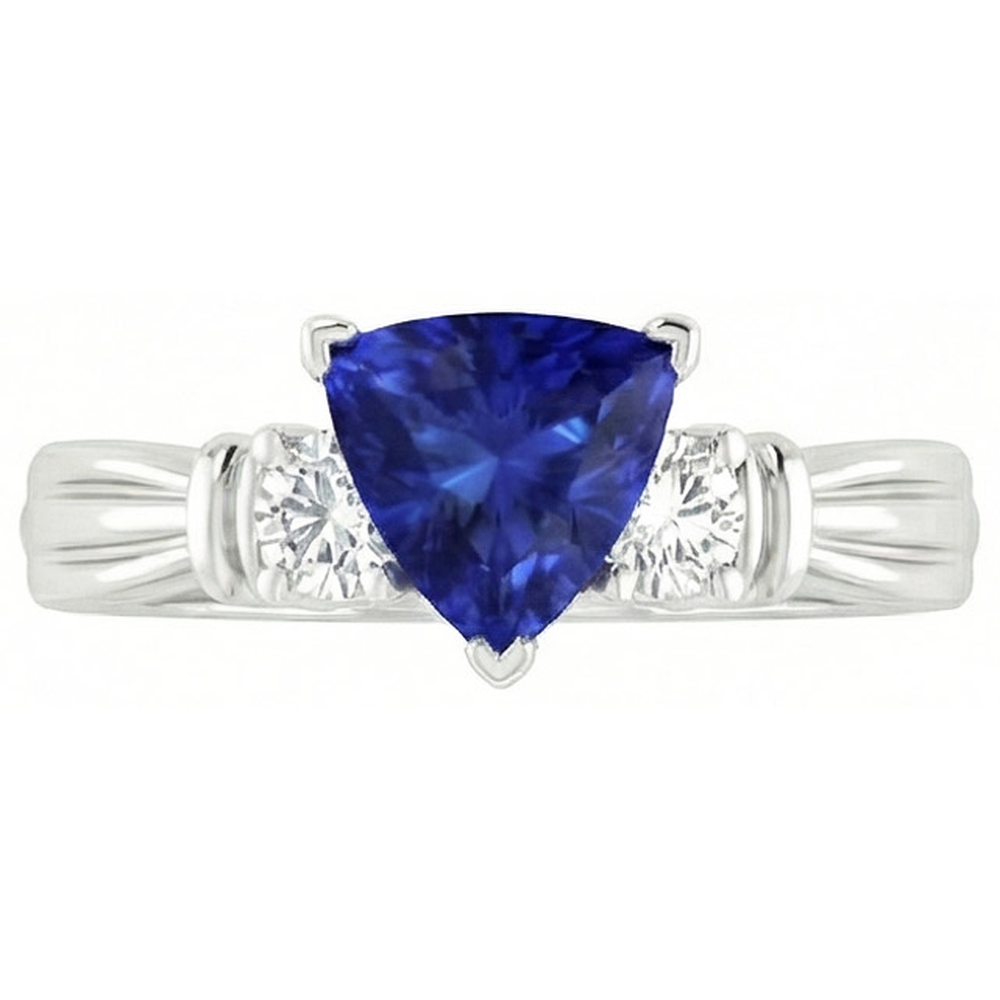 echter trillion diamant 1.75Karat ring Seitenansicht
