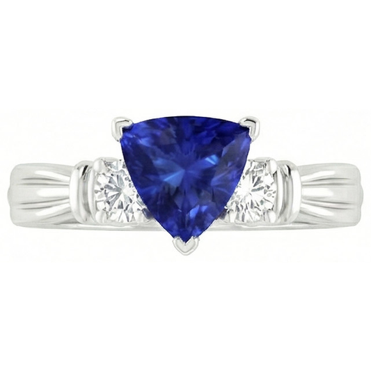 echter trillion diamant 1.75Karat ring Seitenansicht
