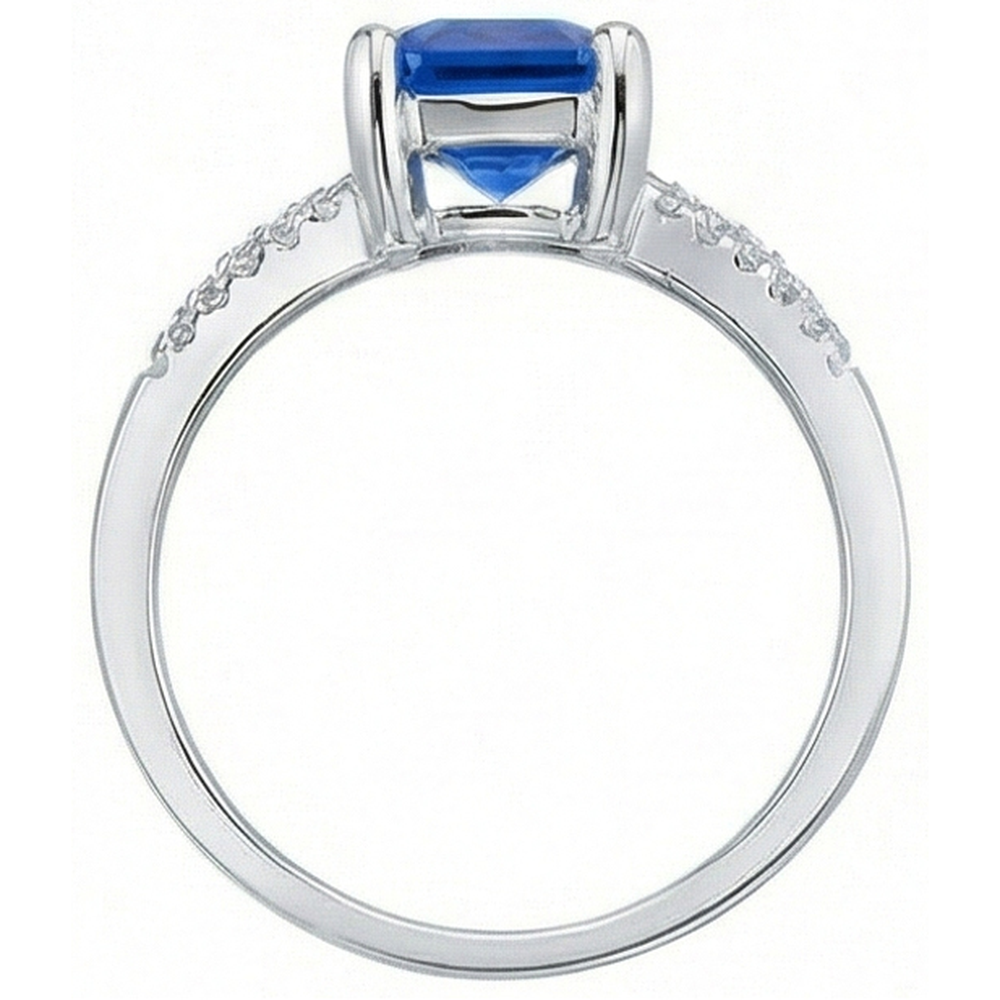 echter round diamant 2Karat ring Profilansicht