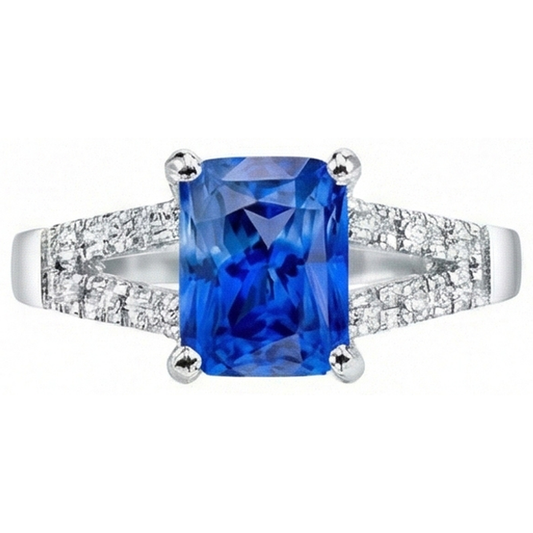 echter round diamant 2Karat ring Seitenansicht