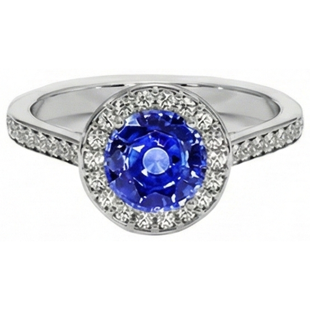 echter round diamant 4Karat ring Vorderansicht