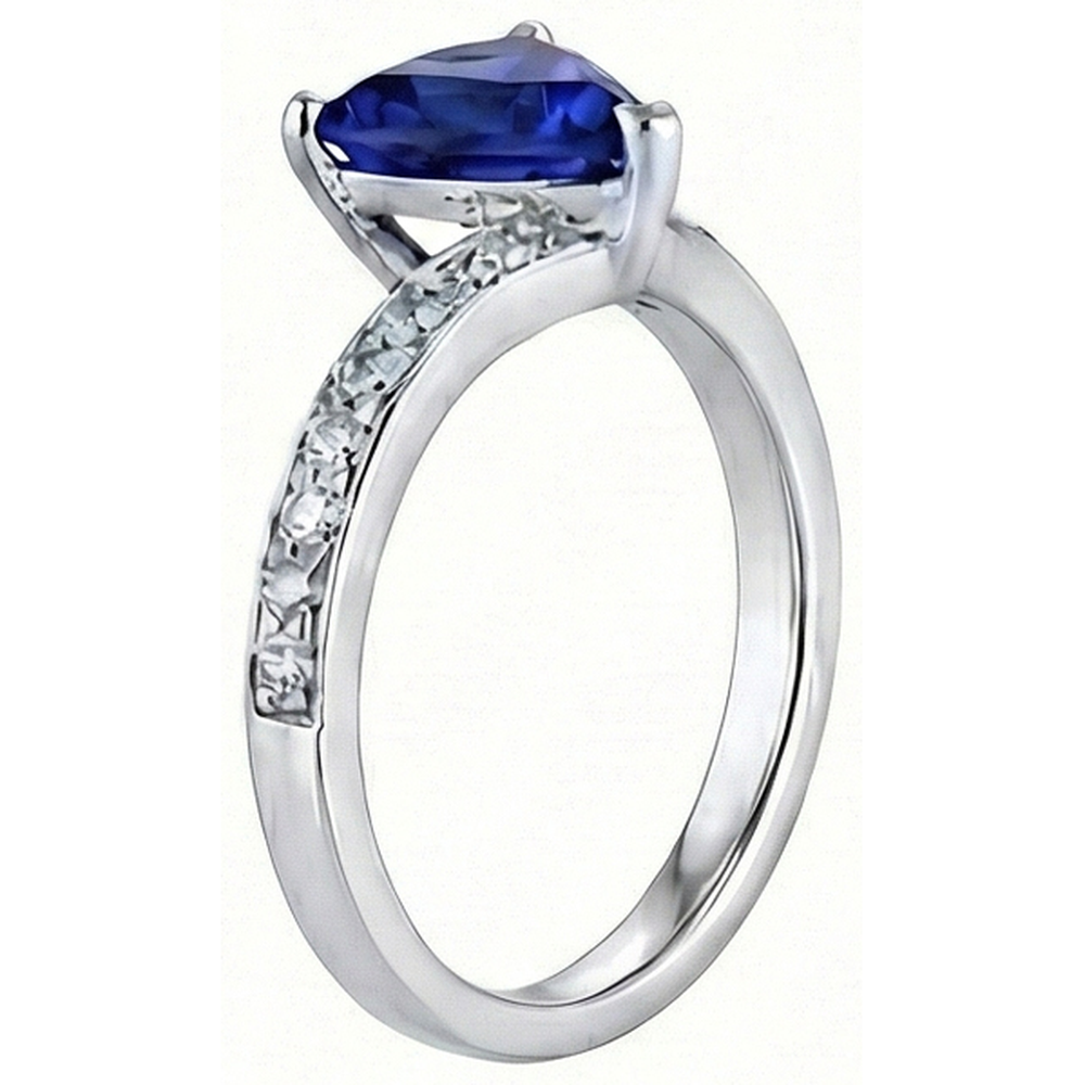 Runder Natürlicher Diamant ( nicht im Labor gezüchtet ) Trillion Saphir Ring Enhancer 2,50 Karat Gold 14K