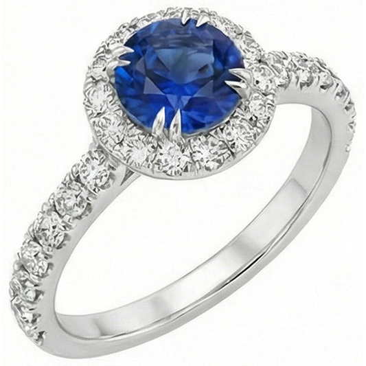 echter round diamant 3.50Karat ring Seitenansicht