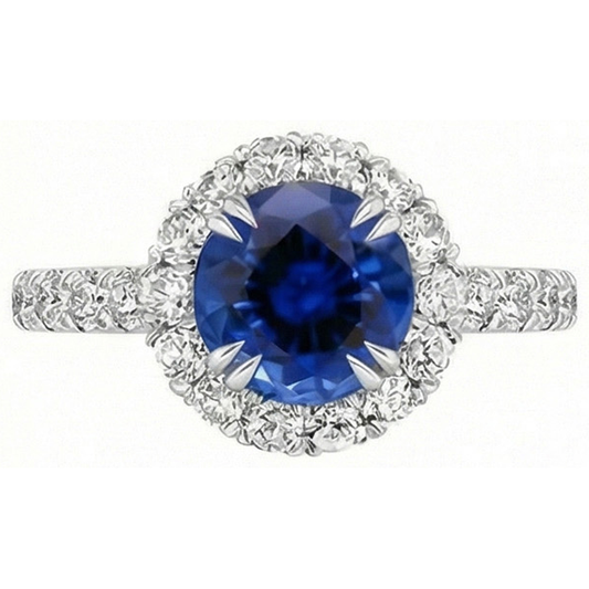 echter round diamant 3.50Karat ring Detailansicht