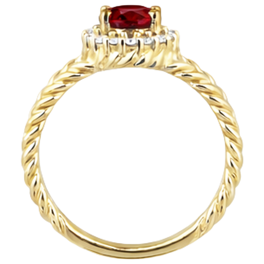 echter oval rubin 1.25Karat ring auf Weiß