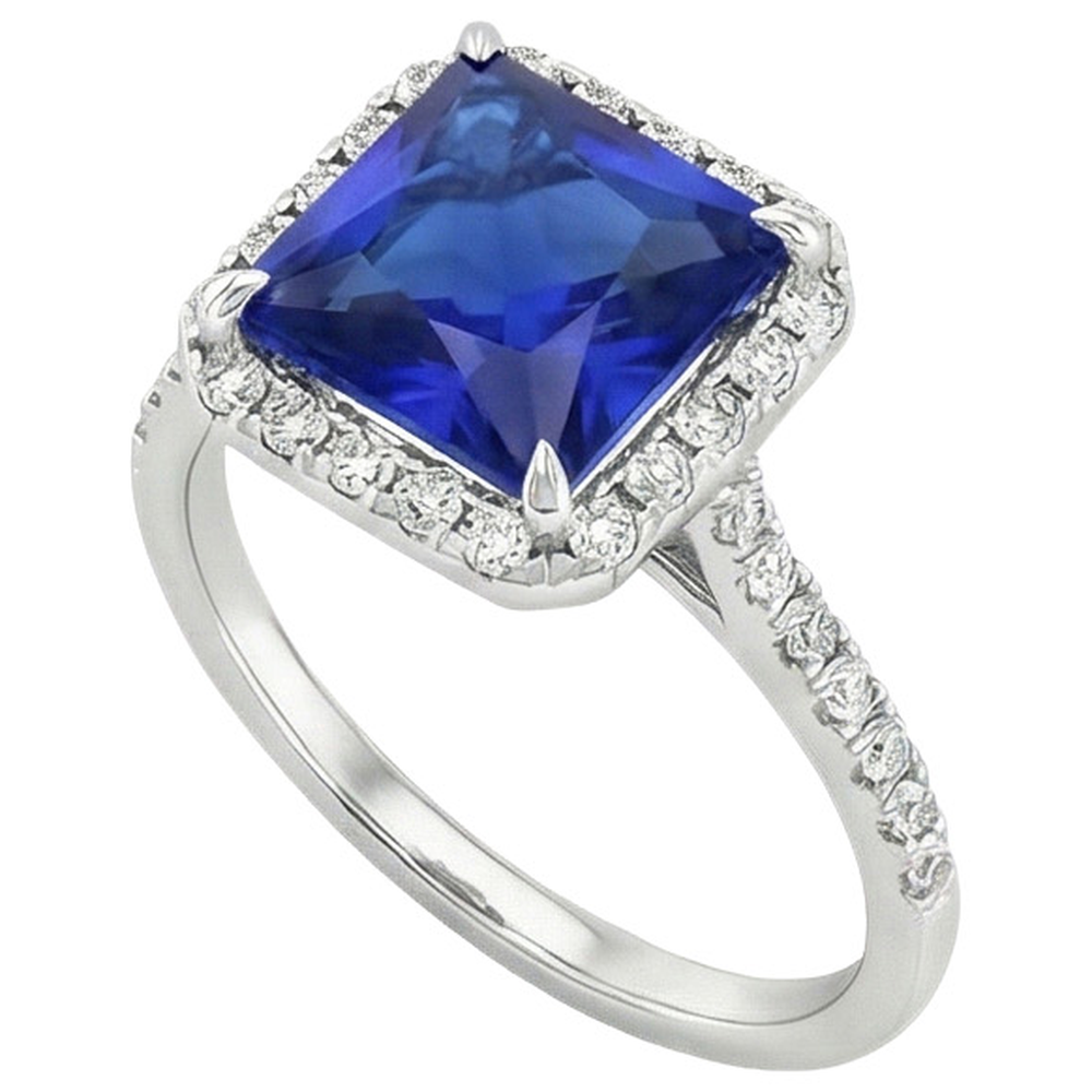 echter round diamant 6Karat ring Draufsicht