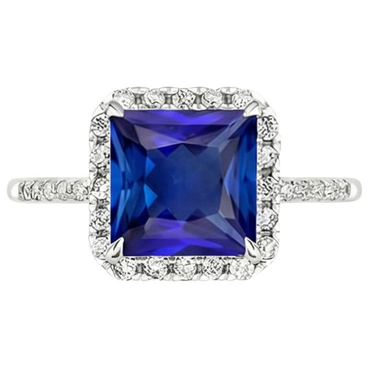 echter round diamant 6Karat ring Detailansicht
