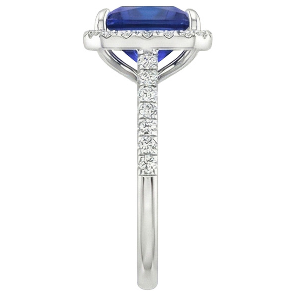 echter round diamant 6Karat ring Profilansicht