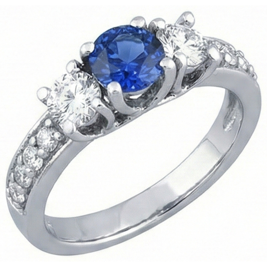 echter round diamant 2.50Karat ring Seitenansicht