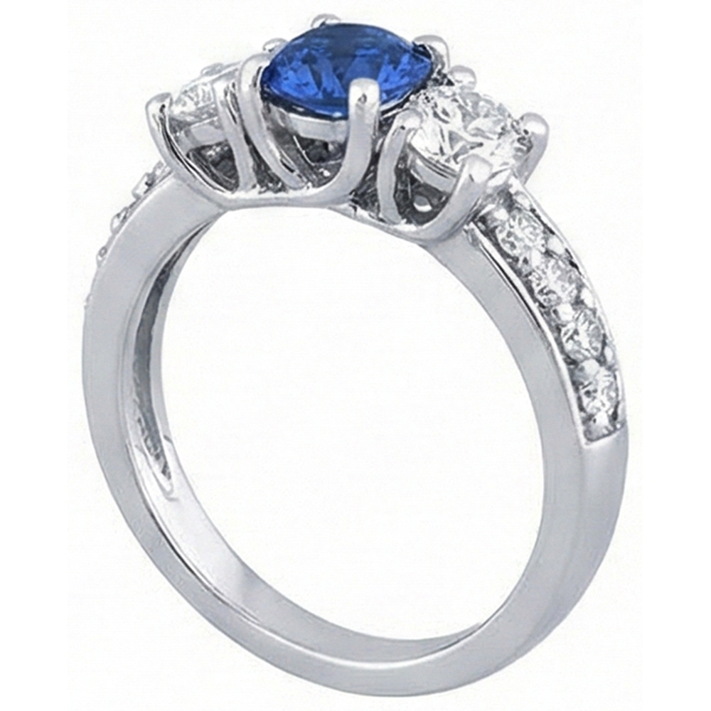 echter round diamant 2.50Karat ring Draufsicht
