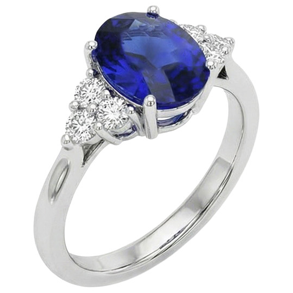 echter oval diamant 8.25Karat ring Seitenansicht
