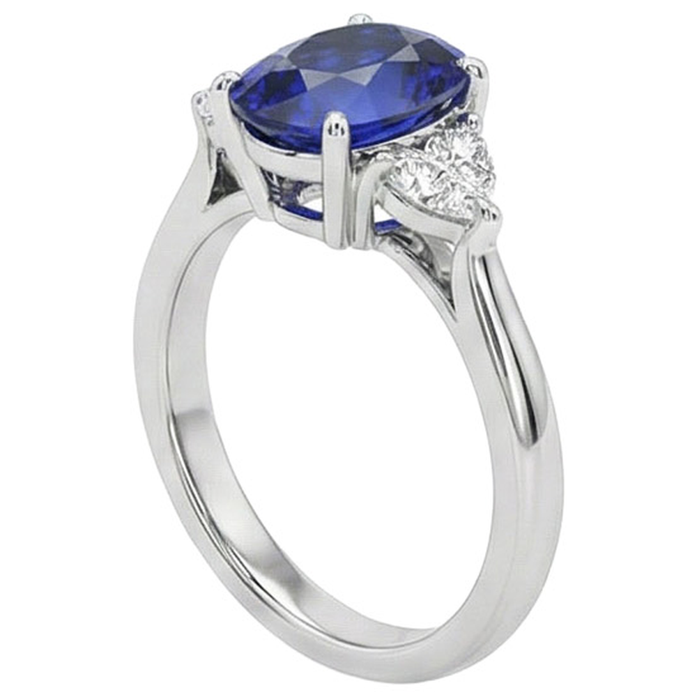 echter oval diamant 8.25Karat ring Draufsicht