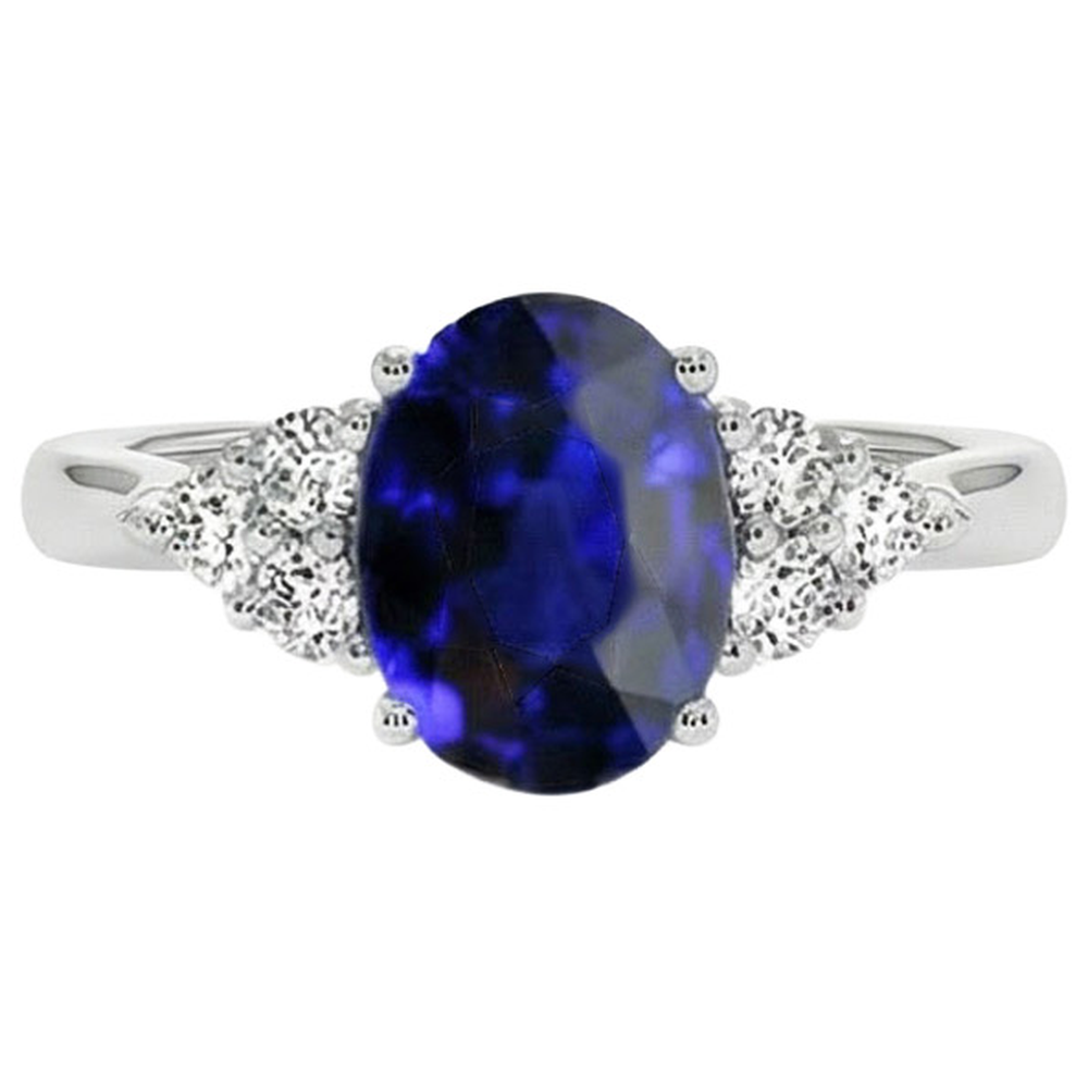 echter oval diamant 8.25Karat ring Vorderansicht