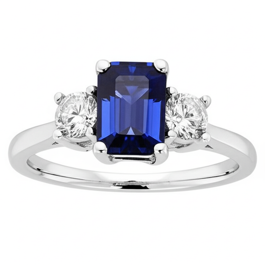 echter round diamant 4.50Karat ring Profilansicht