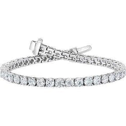 Runder Brillant Echt Diamant Tennis Armband 9 Karat Damen Schmuck