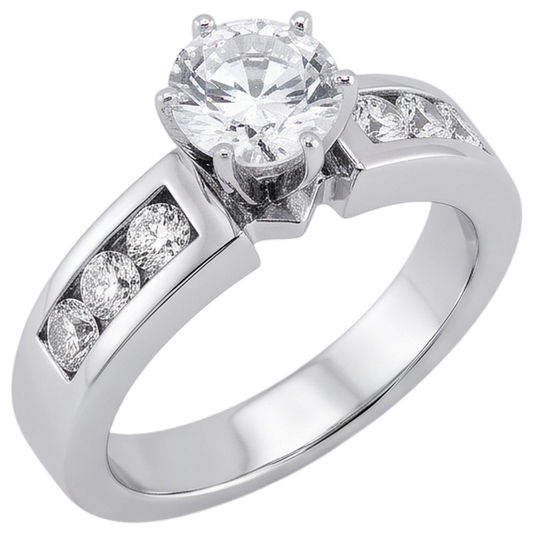 Runder Echt Aus der Erde Abgebauter Natürlicher Diamant-Verlobungsring Schmuck Neu 1,70 Karat
