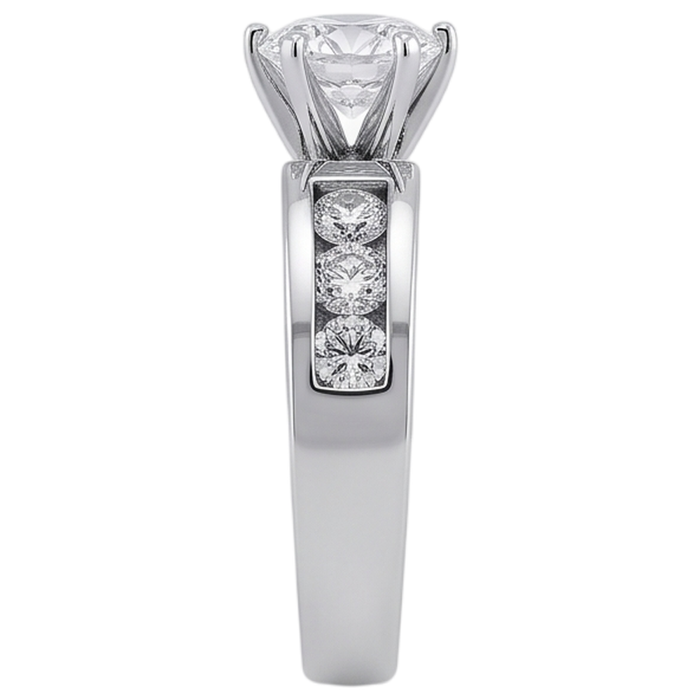 Runder Echt Aus der Erde Abgebauter Natürlicher Diamant-Verlobungsring Schmuck Neu 1,70 Karat