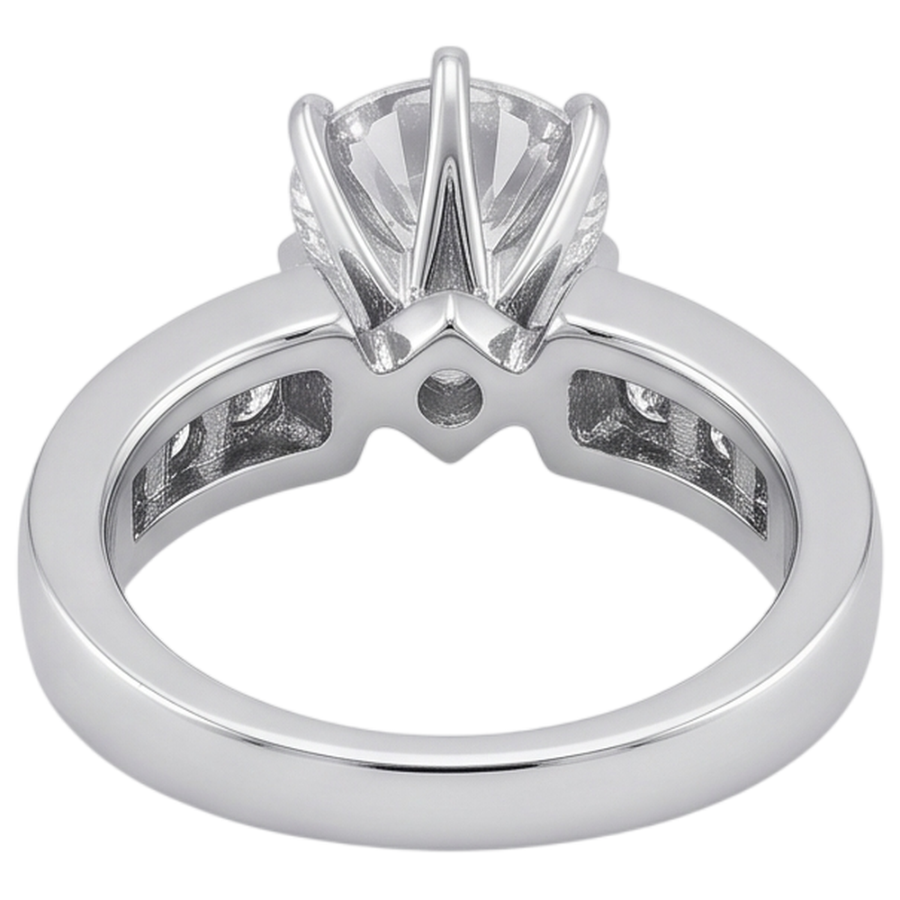 Runder Echt Aus der Erde Abgebauter Natürlicher Diamant-Verlobungsring Schmuck Neu 1,70 Karat