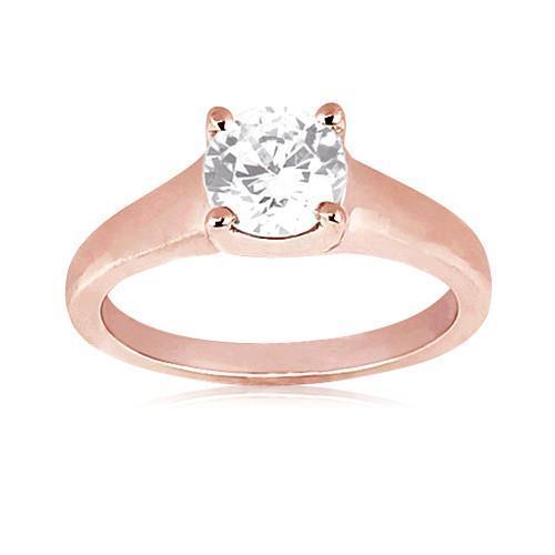 Runder Echt Diamant 1,51 Karat Roségold 14K Solitärring Neu