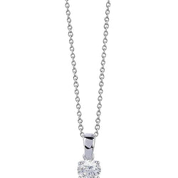 Runder Echt Aus der Erde Abgebauter Natürlicher Diamant Anhänger Massiv Weißgold Schmuck Neu 1 Karat Aus der Erde Abgebauter Natürlicher Diamant