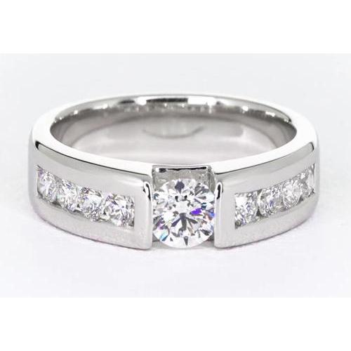 Runder Echt Diamant-Jubiläumsband-Spannungssatz 1,50 Karat