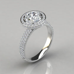 Runder Echt Aus der Erde Abgebauter Natürlicher Diamant-Verlobungsring 2,3 Karat